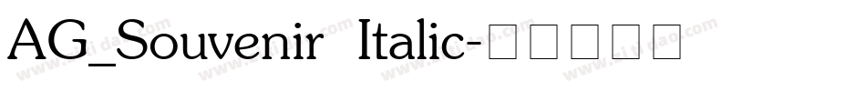 AG_Souvenir Italic字体转换